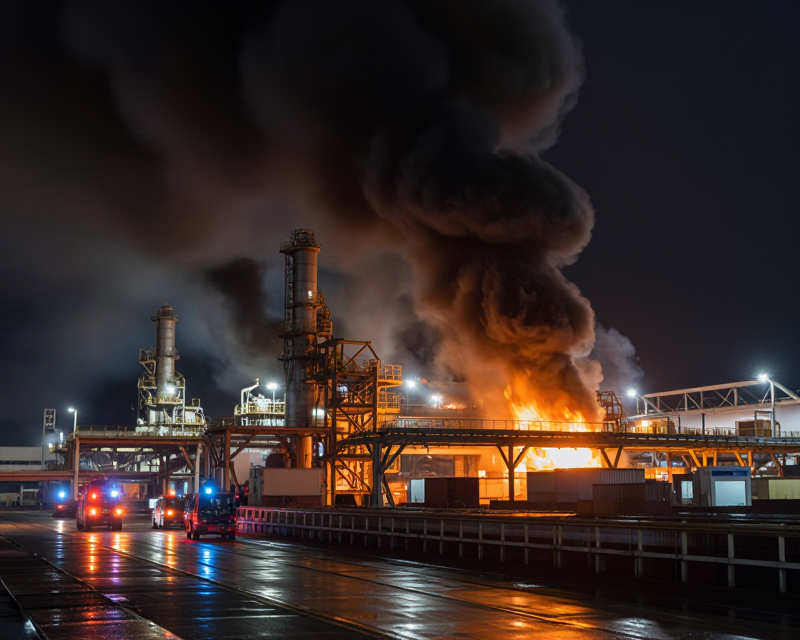 Incheon Logistics Center Fire Scene