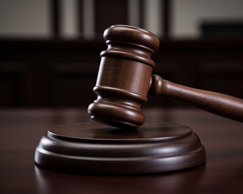 Solemn Courtroom Gavel
