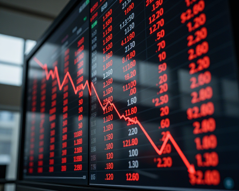 Financial Market Decline Concept