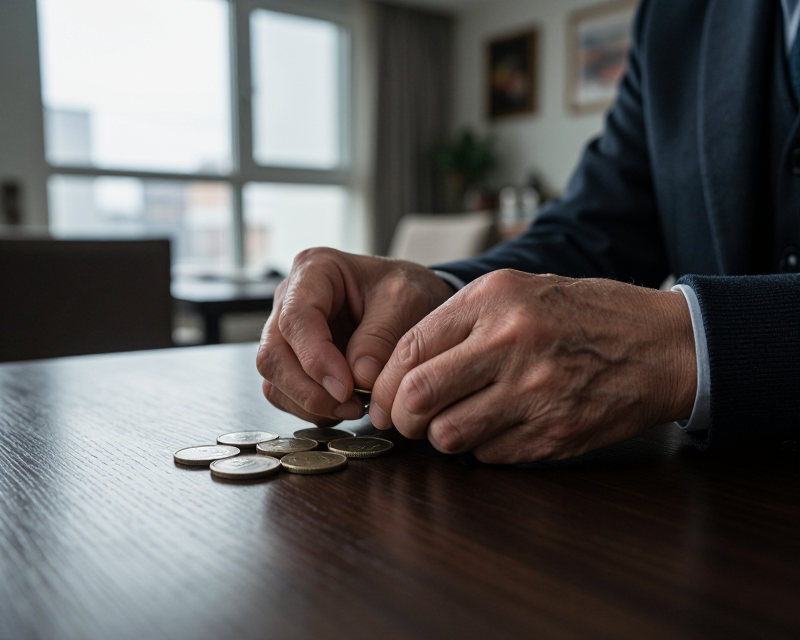 Symbolic representation of pension burden