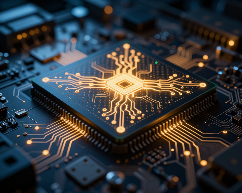AI and Semiconductor Technology Concept