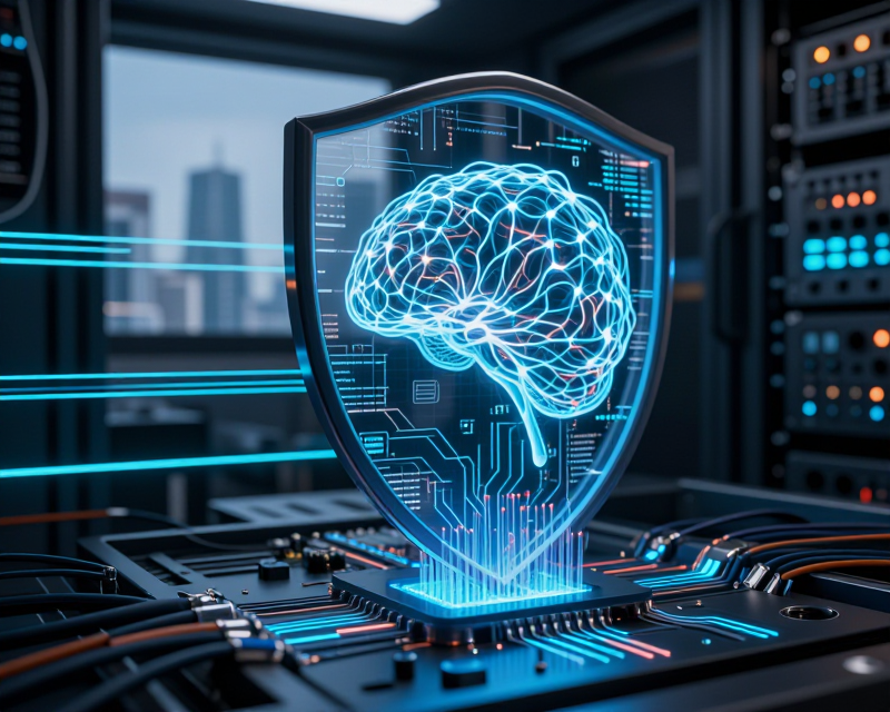 Cybersecurity AI Concept