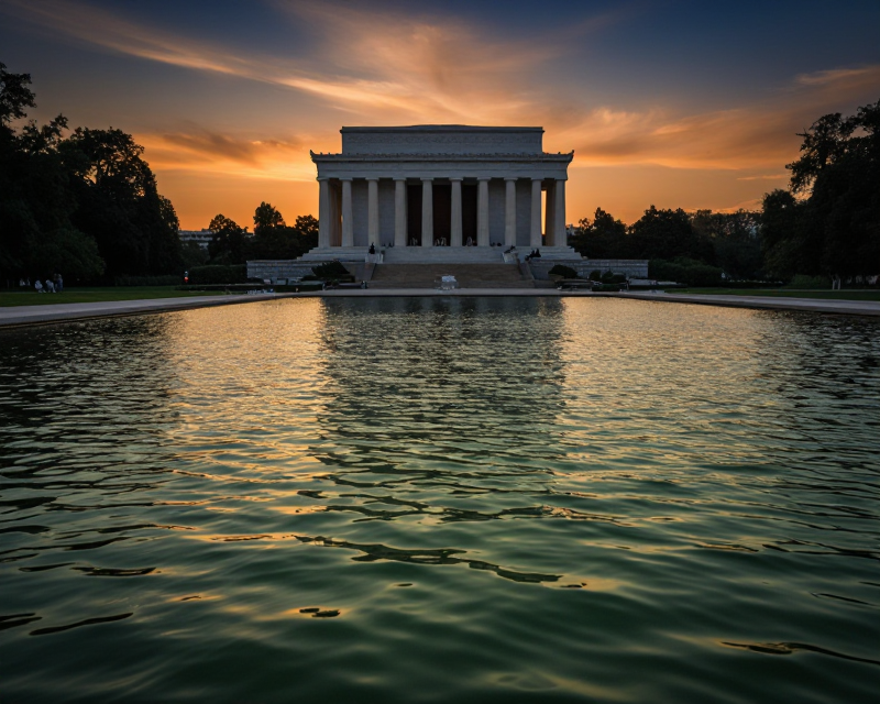 Reflecting Pool Cinematic View